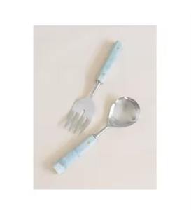 Brass <b>Salad</b> <b>Spoon</b> Restaurant Flatware Cutlery <b>Spoon</b> Mirrored steel Resin handle Handle - Product Image 2