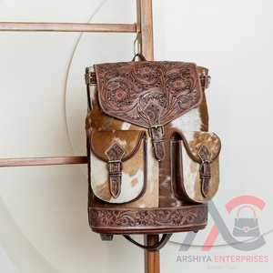 Nouvel arrivage de sac à dos chaud en cuir de vachette usiné à la main de créateur occidental sac à dos durable en cuir véritable de haute qualité pour femmes - Product Image 2
