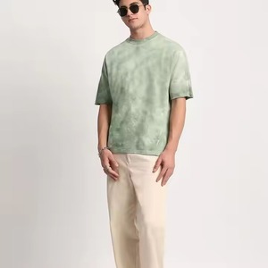 Logotipo personalizado de peso pesado de alta calidad Ajuste relajado Camisetas de gran tamaño Gimnasio Fitness Vintage Acid Wash T Shirt - Product Image 3