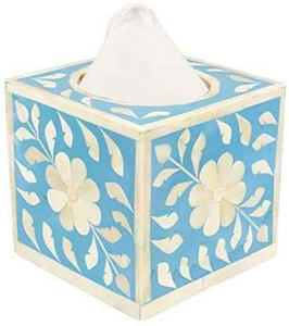 Portapañuelos Artístico con Incrustaciones de Hueso y Madreperla, Hecho a Mano - Product Image 3