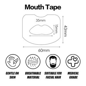 Sommeil médical Tissu non tissé Anti-ronflement Autocollant Lèvres Forme Bouche Bande Hypoallergénique Sans Latex Respirant CE Certifié - Product Image 2