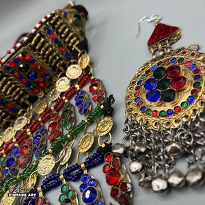 เครื่องประดับทำมือแบบชนเผ่าอัฟกัน วินเทจ แฟชั่น ของตกแต่งสำหรับผู้หญิง เสื้อผ้าแบบดั้งเดิม - Product Image 2