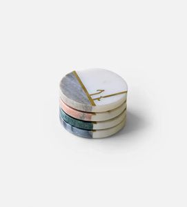 High Quality Marble <b>Green</b> & White Stone <b>Coasters</b> Mats & Pads for Home Office & Restaurant Office Use - Product Image 6