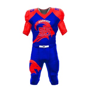 Fourniture directe d'usine au Pakistan Ensembles d'uniformes de football américain respirants pour hommes Conception de nom d'équipe personnalisée à faible quantité minimale de commande - Product Image 2