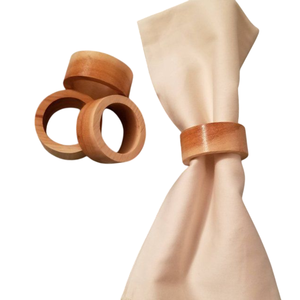 Rond de serviette en bois fabriqué à la main Style moderne dessus de table porte-serviettes en bois porte-mouchoirs pour décor de Table élégant meilleur prix - Product Image 3