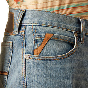 กางเกงยีนส์เอวกว้างผู้ชายใส่สบายทุกขนาดทรงเข้ารูปปกติ - Product Image 5