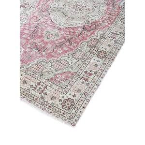 Tapis en laine noué à la main vintage, motif médaillon rouge-orange classique pour la maison, le salon, le couloir, design puzzle rectangulaire en peluche - Pae-2141 - Product Image 2