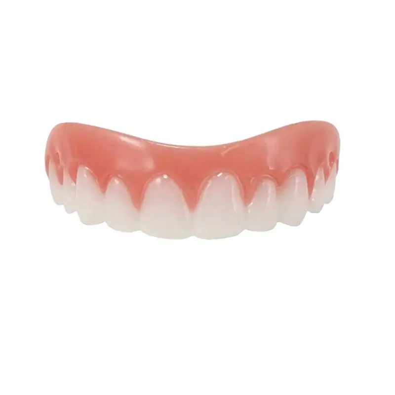 Hot sale false teeth plastic soft tooth cover braces toy silicone whitening denture holder