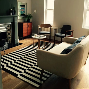 Tapis tufté à la main en laine facile à nettoyer lavable en machine pour un entretien pratique - Product Image 1