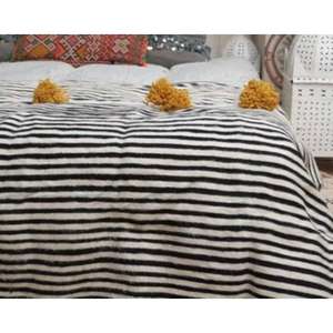 Manta Marroquí Hecha a Mano, Auténtica, Artesanal, Diseño Tribal, Suave, Tejida, Decoración para el Hogar, Regalo - Product Image 1