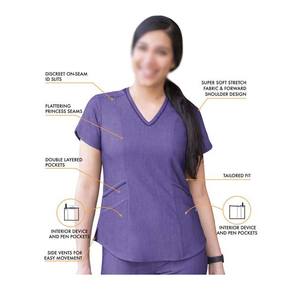 Nuevos Uniformes Médicos de Moda, Conjuntos de Pantalones Deportivos para Enfermería, 100% Poliéster de Punto, Secado Rápido, Transpirable, Conjuntos de Uniformes Médicos para Hombre y Mujer - Product Image 3