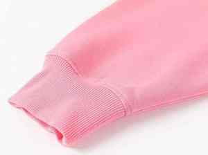 เสื้อสเวตเชิ้ตมีฮู้ดแบบซิปเปิดไหล่สีชมพูมีฮู้ดผ้าขนแกะอ่อนนุ่มลำลองออกแบบได้ตามต้องการ - Product Image 2