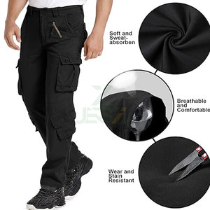 Men's Tactical <b>Pants</b> Smart Casual Fleece Lining Elastic Waist 8 Pockets <b>Work</b> <b>Cargo</b> Quick Dry Breathable Straight Winter Outdoor - Product Image 3
