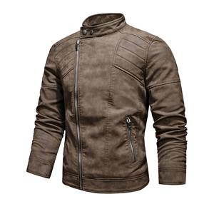 Veste d'hiver de moto décontractée en cuir de mouton véritable pour hommes avec polaire intérieure coupe-vent et design respirant écologique - Product Image 6