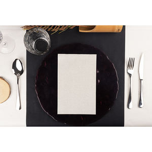 Serviettes imprimées Capri grises 30x48cm pliées 1/4 Bambulux Eco 480pcs B2B - Product Image 1