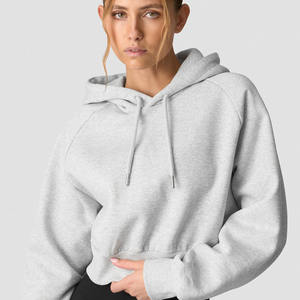 Sweat à capuche femme gris chiné imprimé le plus récent Anti-rides respirant Gym Training & Activewear Pull à capuche pour femme - Product Image 1
