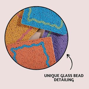 Best Theme Design Glass Beads <b>Table</b> <b>Coaster</b> Best for Parties and Other Functions Tableware Decorative Beast Design <b>Coaster</b> - Product Image 6