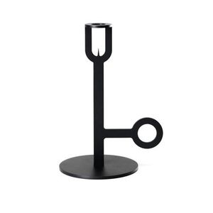Juego de 3 candelabros de hierro fundido con acabado revestido negro perfecto para la decoración interior del hogar - Product Image 2