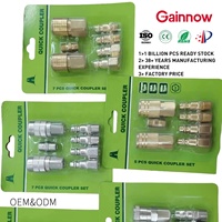 Conector Neumático Universal de Acero con Rosca de Cobre, Estándares Industriales de EE. UU./Japón, Nuevo y Usado, Juego de Acopladores Rápidos de 5 Piezas