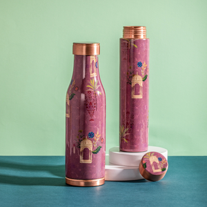 Bouteille imprimée en cuivre la plus exigeante Bouteille d'eau à boire en émail Bouteille en cuivre imprimée - Product Image 6