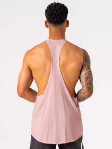 Vente en gros Logo personnalisé 100% coton Stringer Gym Vest Sleeveless Y Back Fitness Singlet Workout Muscle Bodybuilding Hommes Débardeur - Product Image 2