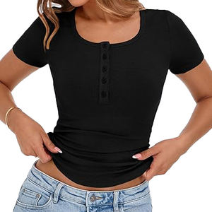 Camiseta de Mujer Transpirable, Tejido Suave, Tacto Liso, Forma Flexible, Ligera, Cómoda, Sensación Aireada, Uso Diario, Ajuste Activo - Product Image 4