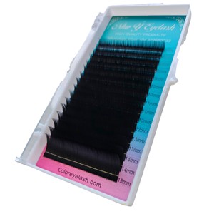 Extensions de cils individuels noir mat 0.15mm Application facile Volume de soie Plateaux à cils en cachemire 30mm Premade LD - Product Image 4