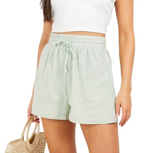 Shorts de sport taille haute respirants 100 % coton pour femme, ensemble de shorts de fitness et de yoga pour l'entraînement athlétique 2026 - Product Image 2