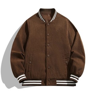 Customizable Heated Unisex Vintage Varsity <b>Jacket</b> <b>with</b> Stand Collar and Front Logo Breathable <b>Fleece</b> Windbreaker Winter <b>Jacket</b> - Product Image 3