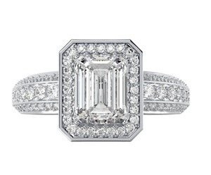 Moissanite Sterling <b>Silver</b> Wedding <b>Ring</b> Gift <b>for</b> Women & <b>Men</b> <b>Ring</b> Emerald Shape <b>Ring</b> Other Diamond Jewelry Gift <b>for</b> Her - Product Image 1