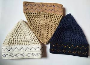 Gorro de Oración Musulmán Kufi Egipcio Tejido a Mano 100% Algodón con Banda, Ajustable, Ecológico, para Todas las Temporadas, Sensación Suave - Product Image 2