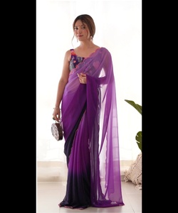 Sari de Seda Jacquard Banarasi con Blusa para Mujer, para Ocasiones Especiales, Fiestas, Festivales, Uso Diario, Diseño Moderno de Seda y Algodón, Siempre en Tendencia - Product Image 6
