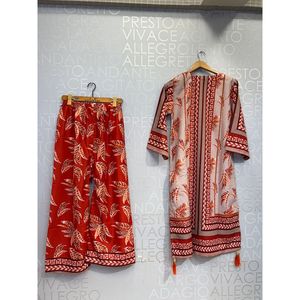 ชุดชีฟองสองชิ้น FUSION รุ่นยาวพิเศษ SL00248 เสื้อแขนสามส่วน ชุดเซ็ตสองชิ้นสำหรับใส่ในชีวิตประจำวัน เหมาะสำหรับฤดูใบไม้ร่วง - Product Image 2
