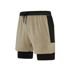 Shorts légers à double couche et multi-panneaux, vêtements de sport décontractés pour hommes, shorts de sport d'été en polyester, streetwear, shorts de basket-ball - Product Image 3