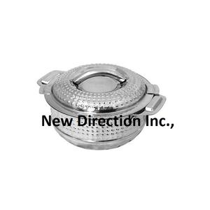 หม้อหุงข้าวสแตนเลสขัดเงาหม้อไฟทรงกลมสำหรับเก็บอาหาร - Product Image 1