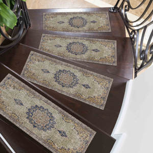 Medallion Printed Rug, Modern Machine Washable Pet Friendly Design,Step Rug - Product Image 1