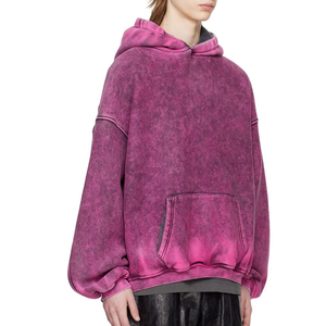 Sweats à capuche et sweatshirts à la mode pour hommes Sweat à capuche vintage délavé à l'acide Sweat à capuche surdimensionné - Product Image 3