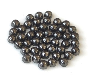 Cabujón de hematita natural con parte posterior plana redonda de calidad AAA de 8mm-hematita suelta con parte posterior plana redonda - Product Image 3