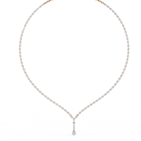 SHREERAJ SOLITAIRE Collier chaîne ethnique en or massif 14K pour femme, pendentif diamant de laboratoire taille brillant 5,12 carats IGI