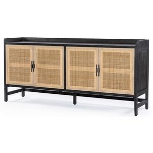 Buffet 4 portes en bois de manguier tiroirs de rangement Buffet armoire pour chambre maison bureau cuisine salon meubles ferme hôtel - Product Image 2