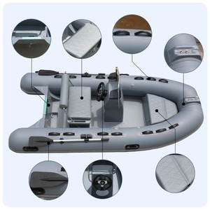 เรือยางเป่าลม PVC แบบ23ft 7เมตรเรือตกปลาอลูมิเนียมแข็งพร้อมคอนโซล