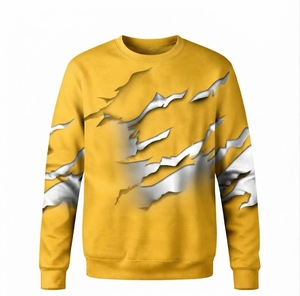 Sweat-shirt pour homme à col rond, coupe classique, respirant, léger, avec logo brodé personnalisé, couleurs unies, style streetwear - Product Image 4