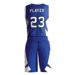 Camiseta de baloncesto de verano de alta calidad para hombre, conjunto de pantalones cortos transpirables al por mayor, impresión por sublimación personalizada, nombre, número de talla grande - Product Image 3