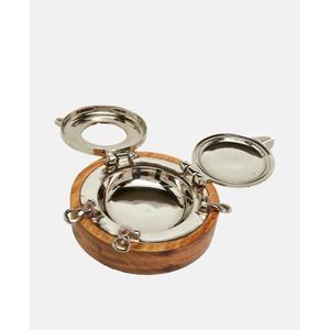 Cendrier en bois avec logo personnalisé gravé, de haute qualité, nautique, étanche à l'air, résistant à l'eau, cendriers à boussole uniques, cigarettes - Product Image 2