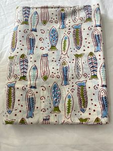 ชาติพันธุ์อินเดียผ้าคอตตอนพิมพ์ลายปลาสำหรับงานตัดเย็บงานหัตถกรรมควิลท์ - Product Image 6