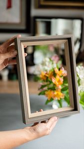 TOOL CUSTOM WOODEN PICTURE <b>FRAME</b> BROWN <b>PHOTO</b> <b>FRAME</b> Solid Wood Rustic Picture <b>Frames</b> Display <b>for</b> <b>Wall</b> Decor - Product Image 6