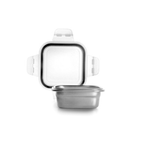 Contenitore quadrato ermetico in acciaio inossidabile da 300 ml per microonde Keepklin. (Ibili 669203) - Product Image 2