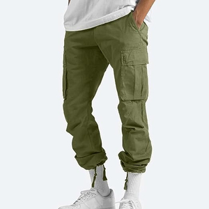 Pantalon de survêtement coupe fine décontracté pour hommes, personnalisé OEM, taille élastique, coton/nylon, polaire, respirant, coupe-vent, gymnastique, course à pied - Product Image 2