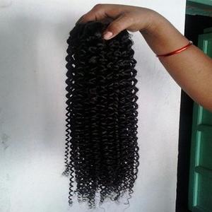 Paquetes de cabello rizado Virgen sin procesar, extensiones de cabello humano de trama de máquina de color natural, suministro a granel al por mayor sin enredos - Product Image 1