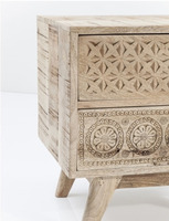 Mesa de Noche Moderna de Lujo, Personalizada, Hecha a Mano con Madera Sólida, Plegable y Multifuncional, para el Dormitorio o Comedor